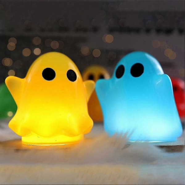 2 st 3D Halloween Ghost Silikonformar för Epoxiharts Gjutning DIY Hantverk