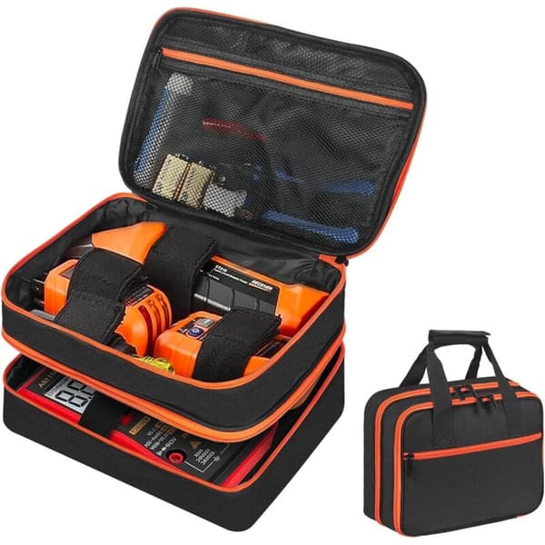 Klein Tools ET310 Kretsløpstesterveske Kompatibel med RT250 AC Strømbryterfinner GFCI Stikkontakttester Digitalt Multimeter Verktøyveske