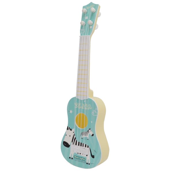 Ukulele Gitarrleksaker Plast Ukuleles Musikinstrument Leksak med 4 Strängar för Barn Blå