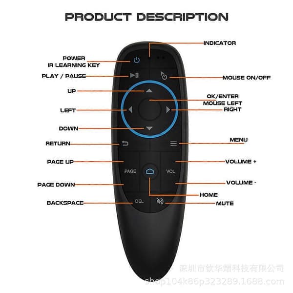Bluetooth-kompatibel luftmus fjernkontroll Gyro Motion trådløs kontroller