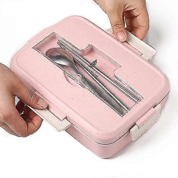 Bärbar matlåda Skola Kontor Bento Box Pink