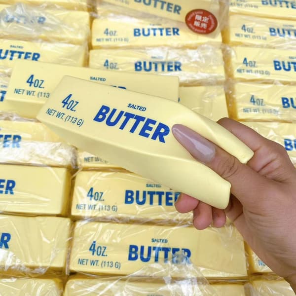 Mellow Butter Squishy Legetøj til Børn Stresslindring—2f Smör