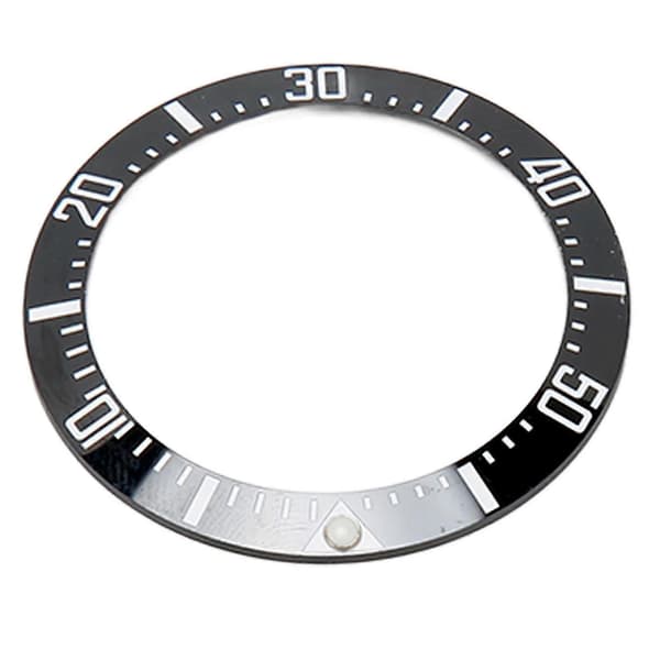Urkransring 40 mm keramik til Rolex Deepsea erstatningstilbehør Black Base White Digit