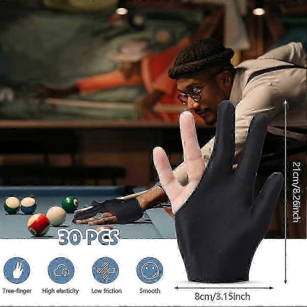 Andningsbara poolhandskar Pool Vänsterhandskar Universal 3 Köhandskar Kösporthandskar, 30