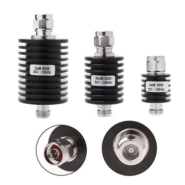 30W N Typ DC-3GHz Koaxial Fast Dämpare Frekvens 3GHz N Fasta Kontakter 30DB