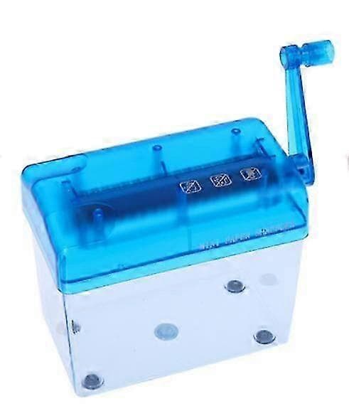 【2F】Mini A4 Papirmakulator Manuel Bordfræser Blue