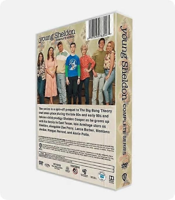 YOUNG SHELDON - Hela serien säsong 1-7 engelsk version DVD Boxset 14 skivor