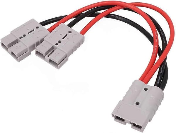 Batteristik 120A Hurtigforbindelseskabel fra Anderson-stik til dobbelt Y-adapter 50 cm