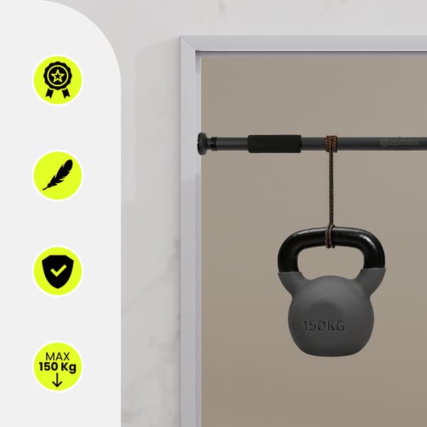[2F]HyperMotion Justerbar Pull-Up Bar 80-130 cm, 150 kg, Svart