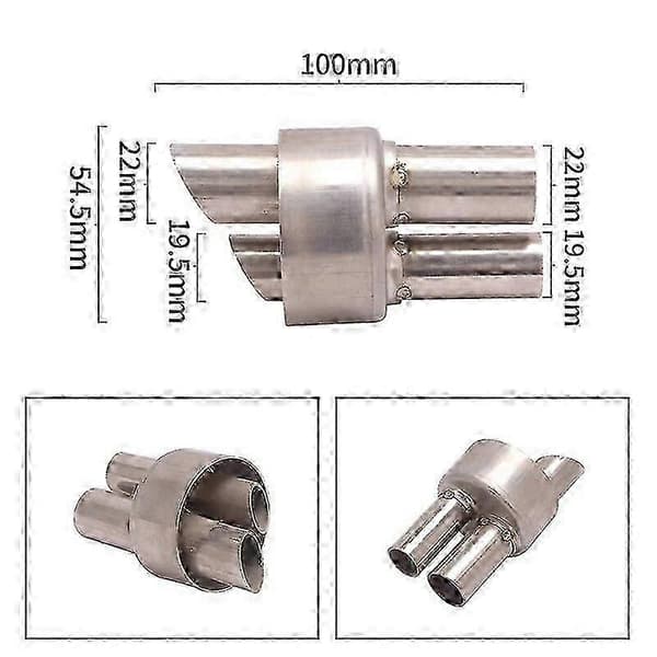 54,5 mm universell eksoslyddemperrør DB Killer avtakbar lyddemper for motorsykkel reduserer støylyd Eliminator modifisert -T Single hole silencer