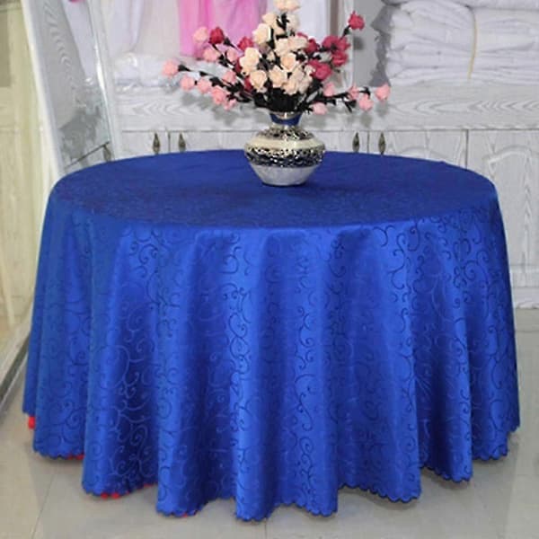 25-26 Duk Rund Polyester Jacquard Bröllopsduk Morning Glory Tryck Eleganta Dukar För Matbord Heminredning pink Diameter 1.6M