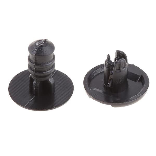 10 stk. naglefester i svart nylon for trimpanel