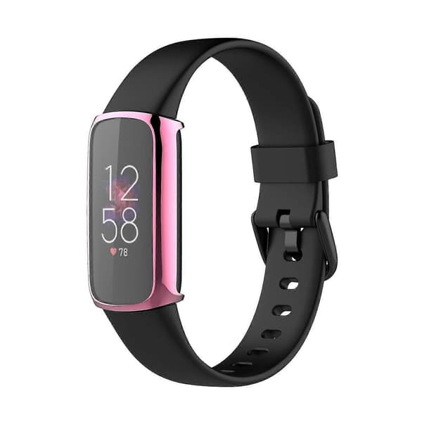 Sähköpinnoitettu TPU-kellonkehyssuoja Fitbit Luxe -kellolle Style D Other Smartwatch Model Pink