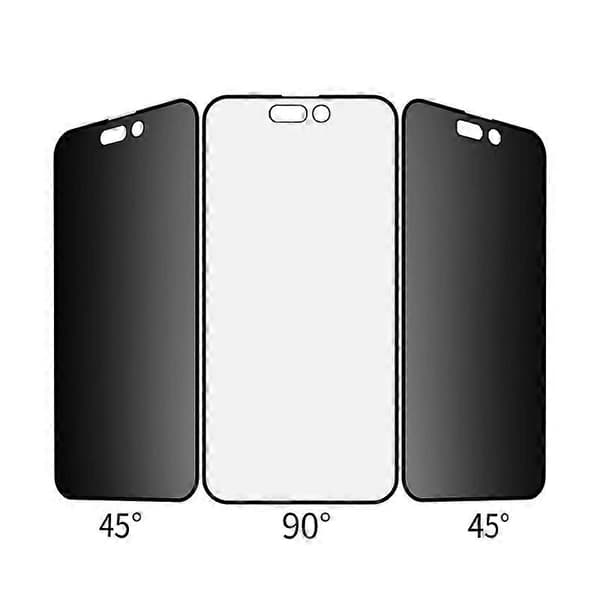 För iPhone 16 Plus Anti-Spion Högaluminium-Kiselglas Heltäckande Skärmskydd