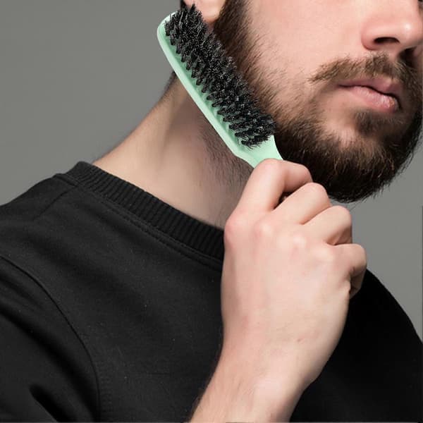Nylon- og vildsvinebørste – Holdbar plast til styling af groft hår – til hjem og salon Green