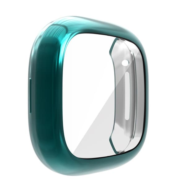 Heltäckande mjukt TPU-fodral Stötsäkert skyddsfodral för Versa3 Sense Silver