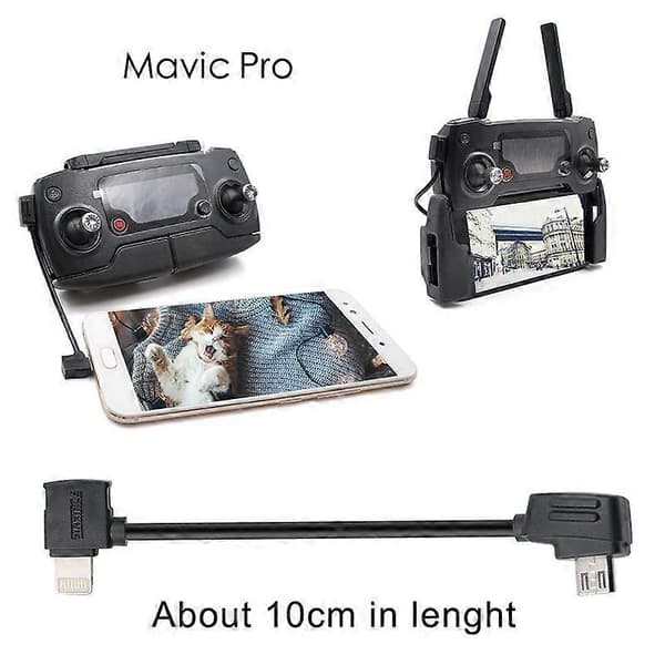 [2F]STARTRC 10cm USB-C / Type-C til Micro USB konverteringsstik datakabel til DJI Mavic Mini / Air, Shark fjernbetjening