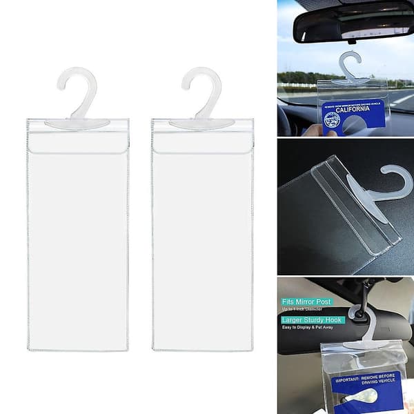 PVC förvaringsväska skyddshållare för handikapparkeringstillstånd, 2-pack