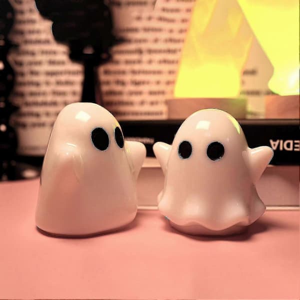 2 stk. 3D Halloween spøgelse silikoneforme til epoxyharpiksstøbning DIY håndværk