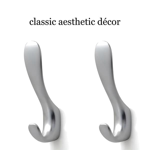 Modern metallväggkrok med platsbesparande design för rockar, handdukar och väskor, satinfinish, hållbar