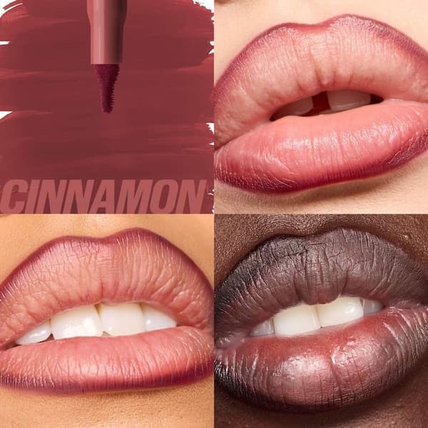 Huda-Beauty 12-timers langvarig leppeblyant, lipgloss og geleleppeolje Cinnamon