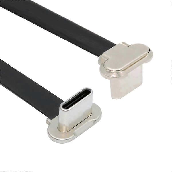 Vinklet USB-C til USB-C-kabel 75 mm ultratynn 65 W hurtigladekabel UC-170-0.07M