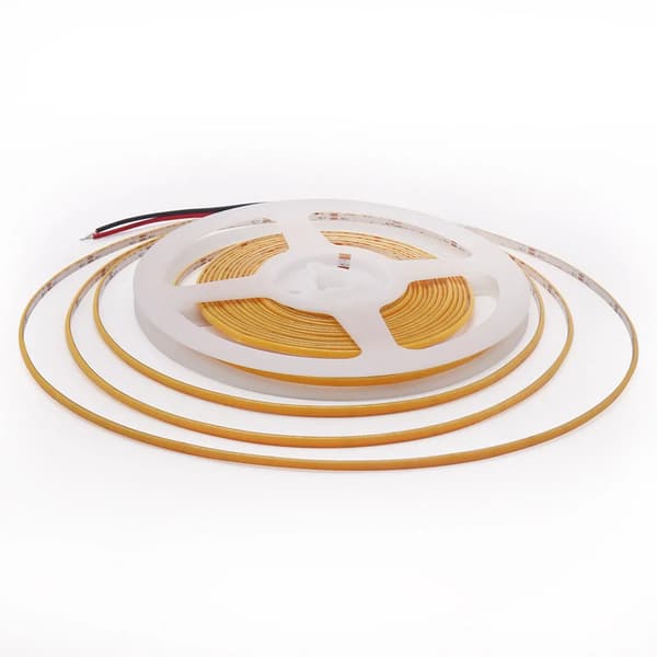 2,7 mm ultratynde COB LED Strip Lights 400LEDs/m Fleksibel lineær lysstrimmel Diodebånd Baggrundsbelysning 5m 3000K(varmvit)