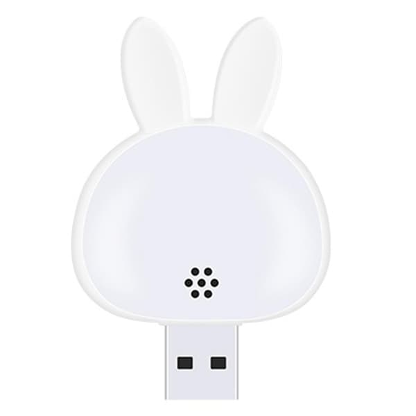 USB plug-in Søde Kaniner LED Natlampe 3 Farveskiftende Natlampe til Sengelæsning[2F]