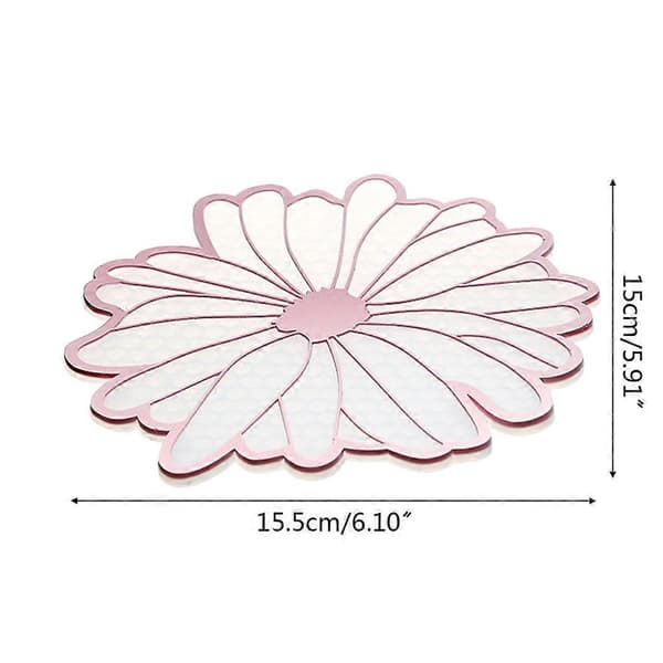 4 stk. blomsterformede underlegg Isolasjonsbordmatte Sklisikker koppmatte for drikkekrus