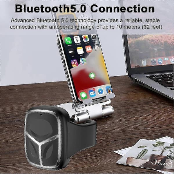 Trådløs Bluetooth-ringmus, mini, bærbar, genopladelig, bærbar fingermus Walkbee