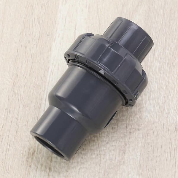 PVC Tilbakeslagsventil Kuleerstatning Dn15a Enveis Pumpe for Kobling