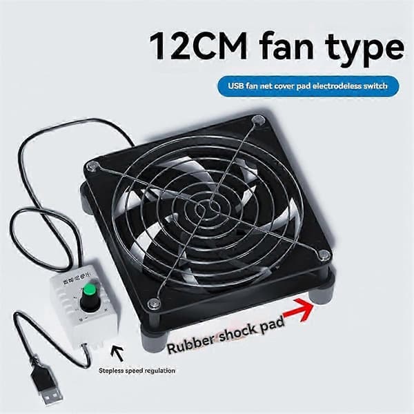 [2F]USB 5V Køleventilator Stærk Vindkraft Hurtig Køling 120mm Køleventilator til Router PC Køler TV Boks med