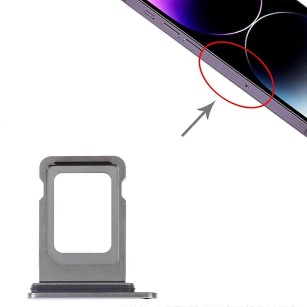 (Ny) SIM+SIM-kortskuff for iPhone 14 Pro Black