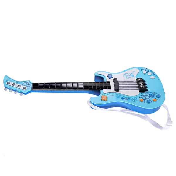 [2F]Børns Blå Lys Musikinstrument Legetøj - Multifunktionel Basguitar