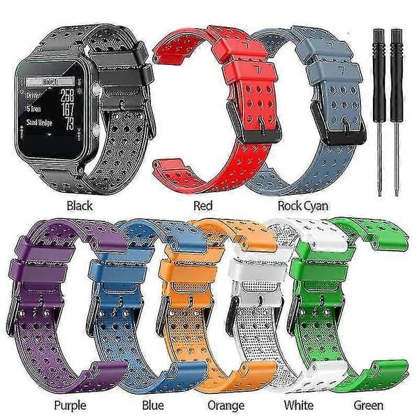 Rem för Garmin Approach S20 Monokromt klockarmband för Garmin Approach S20 SilikonAA orange
