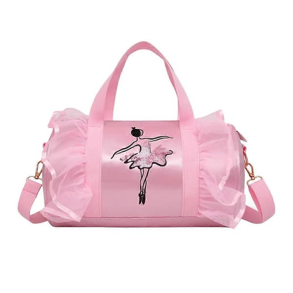 【2F】Barn Sling Bag Barn Småbarn Dansväska Flickor Crossbody Väska Dansväskor Små Flickor Rosa