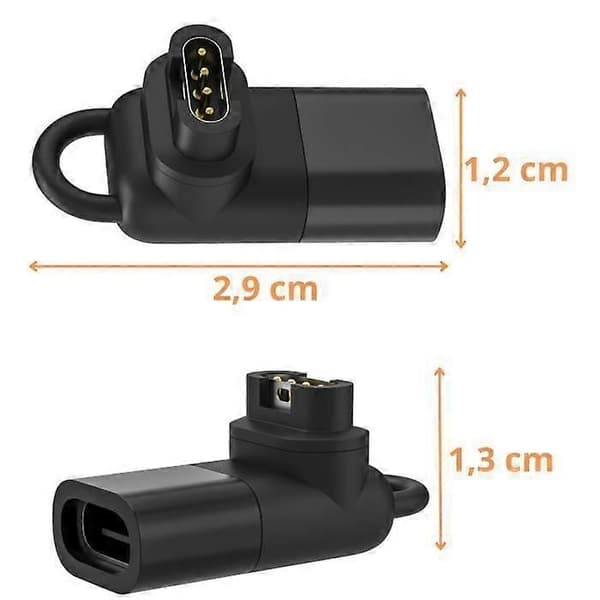 USB-C-adapter for Garmin Fenix 8 E 7 7S 7X 6 6S 6X 5S 5X Forerunner 945 955 965 45 245 265 Approach Vivoactive Phonillico®