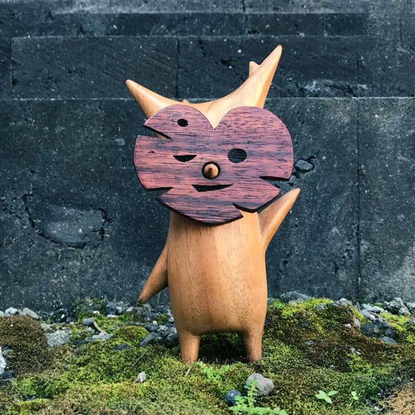 Trä Korok Staty Dekoration Spelälskare För Zelda