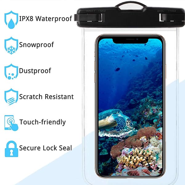【2F】Vattentät Smartphoneväska [2-pack] IPX8 Vattentätt Mobilfodral