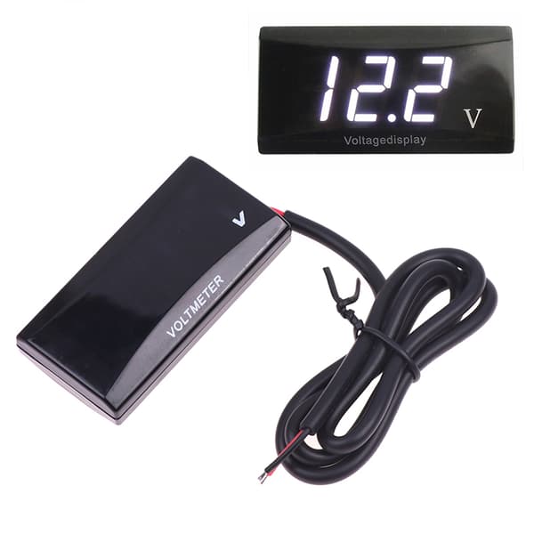 LED Display Digital Voltmeter Panel Volt Meter Tester R White
