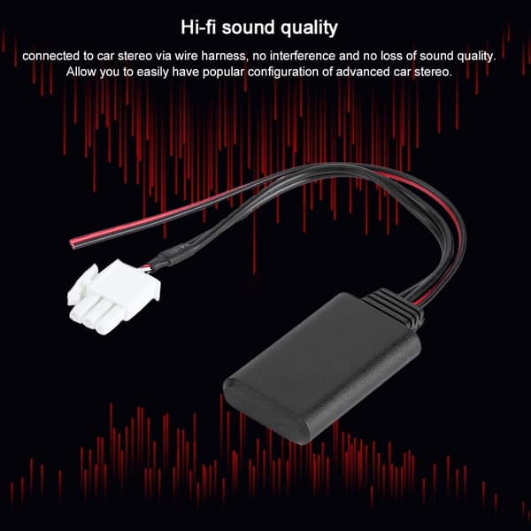 3-pins AUX Bluetooth trådløs lydkabeladapter stereomusikk passer kompatibel med Honda GL1800 Goldwing
