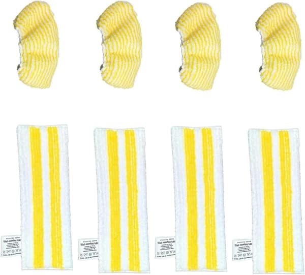 8 stk. dampmoppepuder til SC2 SC3 SC4 SC5 damprenser mikrofiber moppeklude