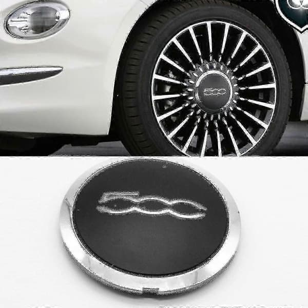 [2F] 133 mm navkapsel för Fiat 500 hjulcentrumkapslar silver