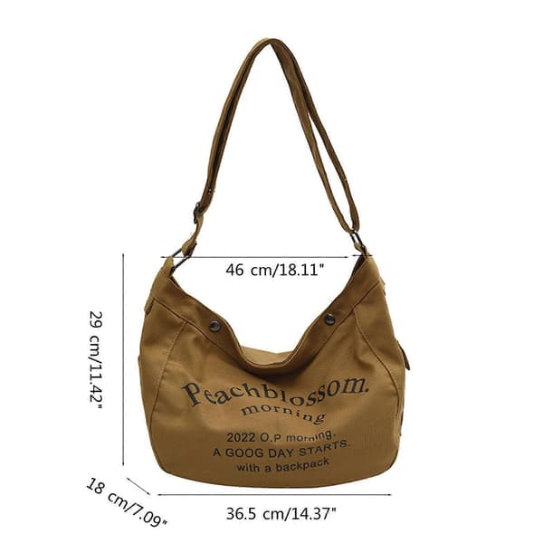 Mode Brevtryck Axelväskor Kvinnor Casual Studenter Klass Stor Kapacitet Messenger Tote Väskor Crossbody Väska Beige Beige