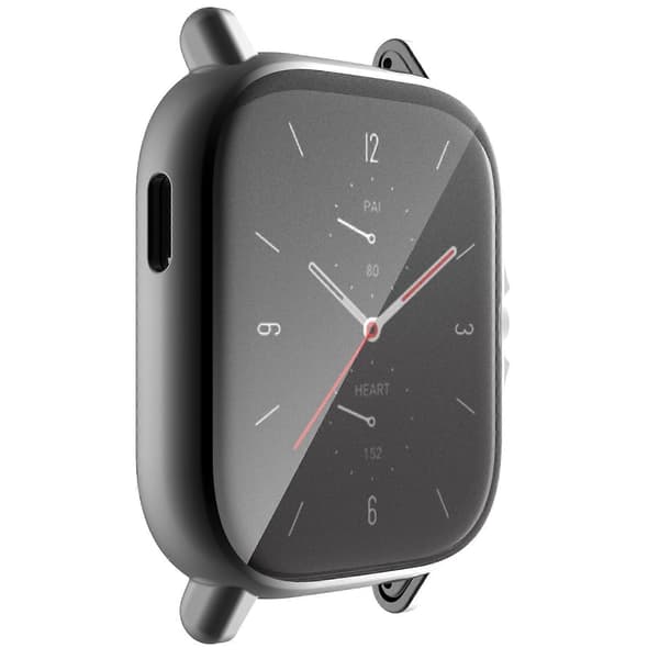 För Amazfit GTS 2 Heltäckande TPU Galvaniserat Klockfodral Black