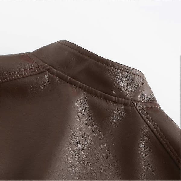 26-27 Uformell glidelås Regular-fit skinnjakke for kvinner Coffee XL