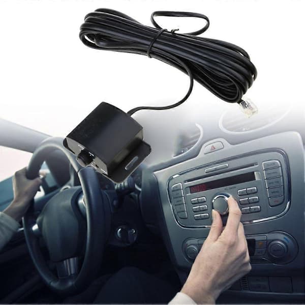[2F] Bilforstærker Volumenkontrolkabel med Stereo Bas-knap Dashboardmontering Gain Regulator Ledning til Audioforstærker 5m 4Pin Black