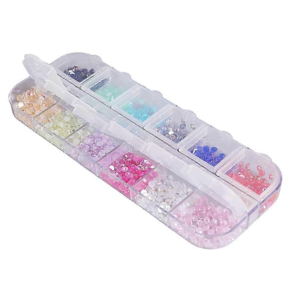 Nagelprydnader Nagelkonst Akryl Glänsande Nagel[2F]