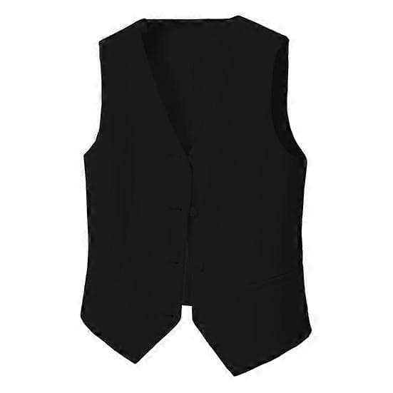 Damväst Enkelknäppt Enfärgad Ärmlös V-ringad Slim Fit Formell Affärsstil grå grey M