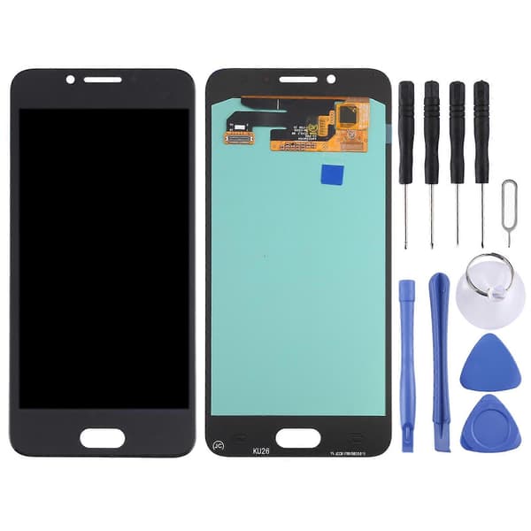 OLED LCD-skjerm for Samsung Galaxy C5 Pro SM-C5010 med digitizer komplett montering (svart) Black